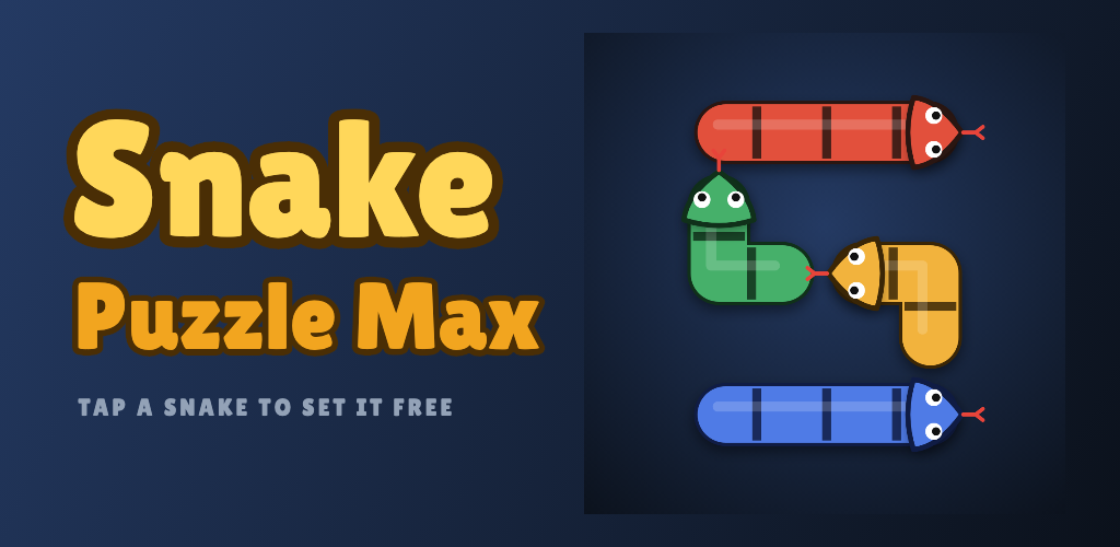 Four coloured snakes coiled into the shape of an S