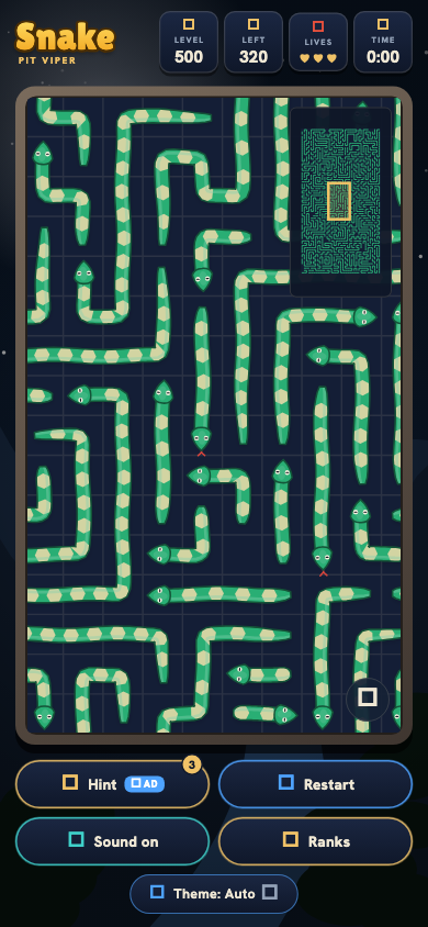 Level 500 zoomed in with minimap